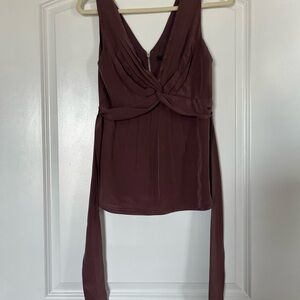 BCBG MaxAzira Silk Mauve Top XS